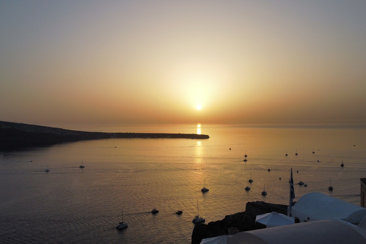 A Majestic Sunset in Santorini